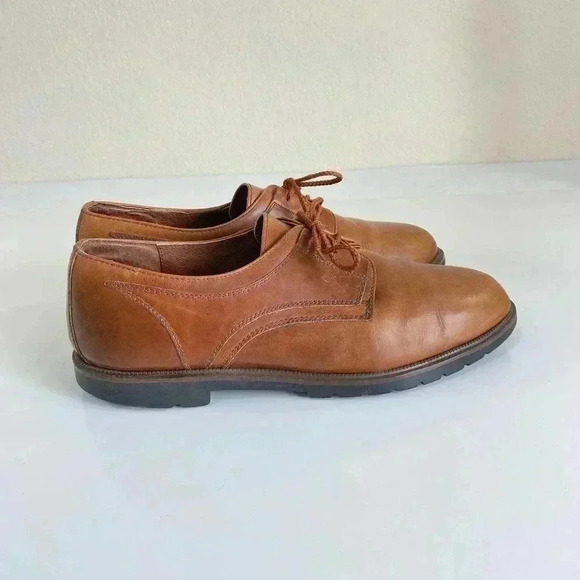 Bass Mens Oxford Dress Shoes Brown Leather Waterproof Lace Up 10 M main image 5